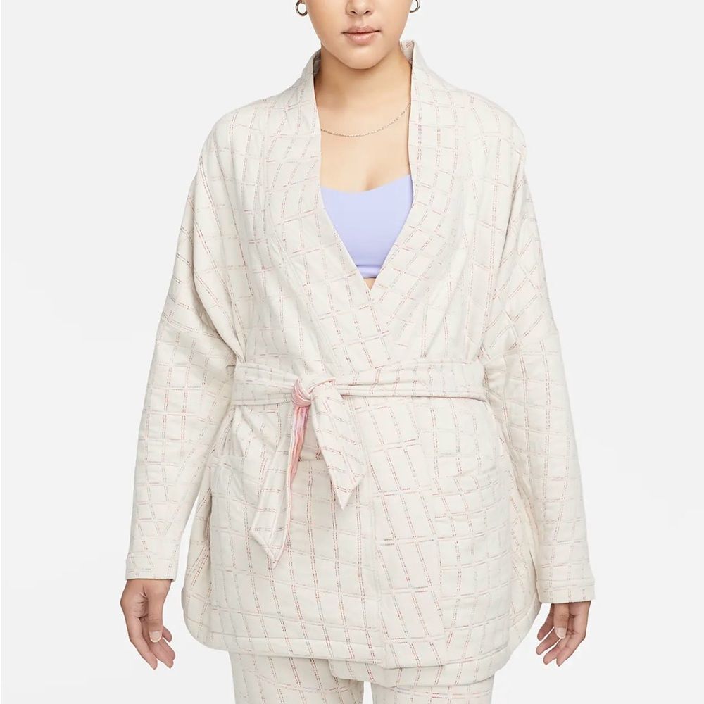 Nike Yoga Therma Fit Jacquard Reversible Top Jacket Plus Size 3X